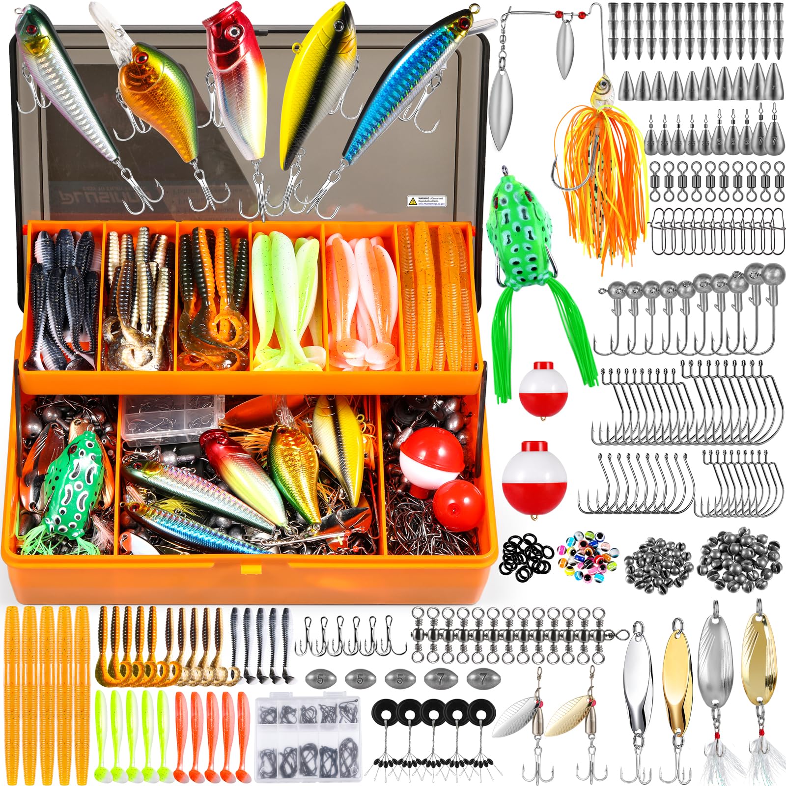 PLUSINNO 404 PCS Fishing Accessories Kit – Plusinno