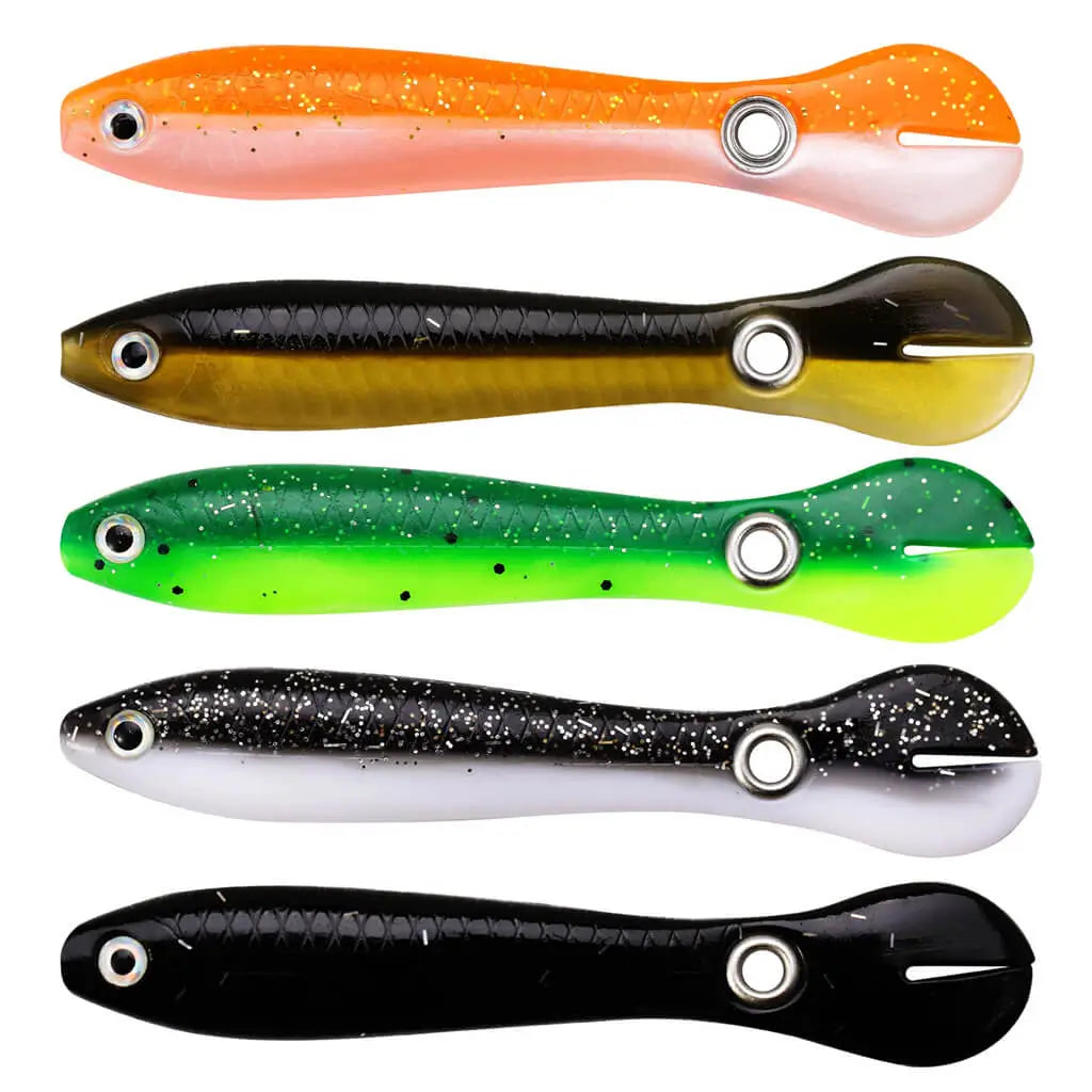 Bulk-buy 5.5cm/6.3cm/7cm/9cm Luya Soft Bait Bicolor T-Tail Bionic Bait  Supplies Fishing Lure price comparison
