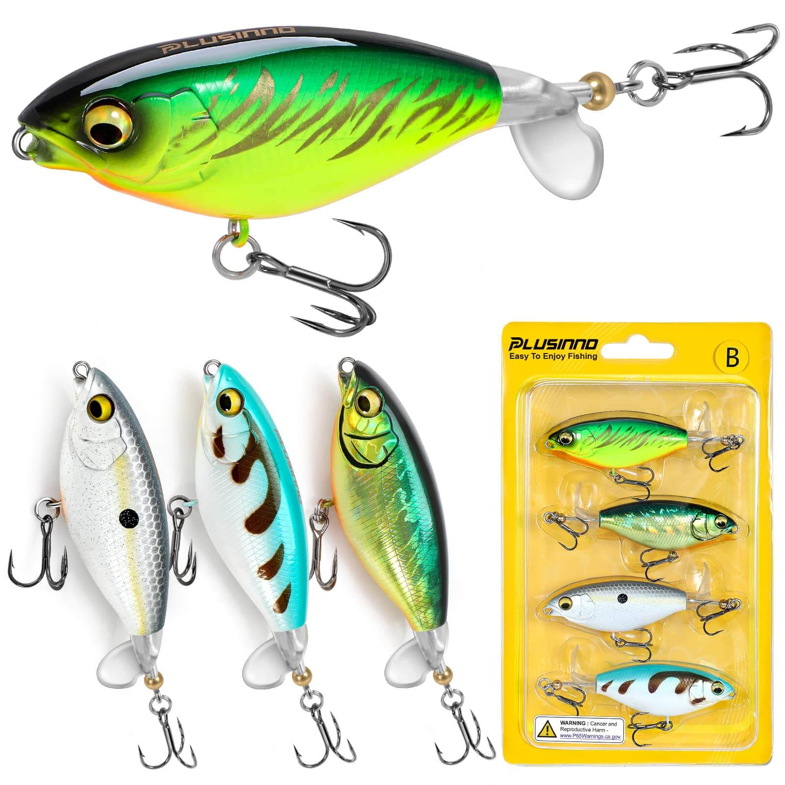 PLUSINNO Fishing Lures Baits Tackle Including Crankbaits, Spinnerbaits,  Plastic Worms, Jigs, Topwater Lures, Tackle Box and More Fishing Gear Lures Kit  Set, 210/189Pcs Fishing Lure Tackle 210PCS Fishing Lure