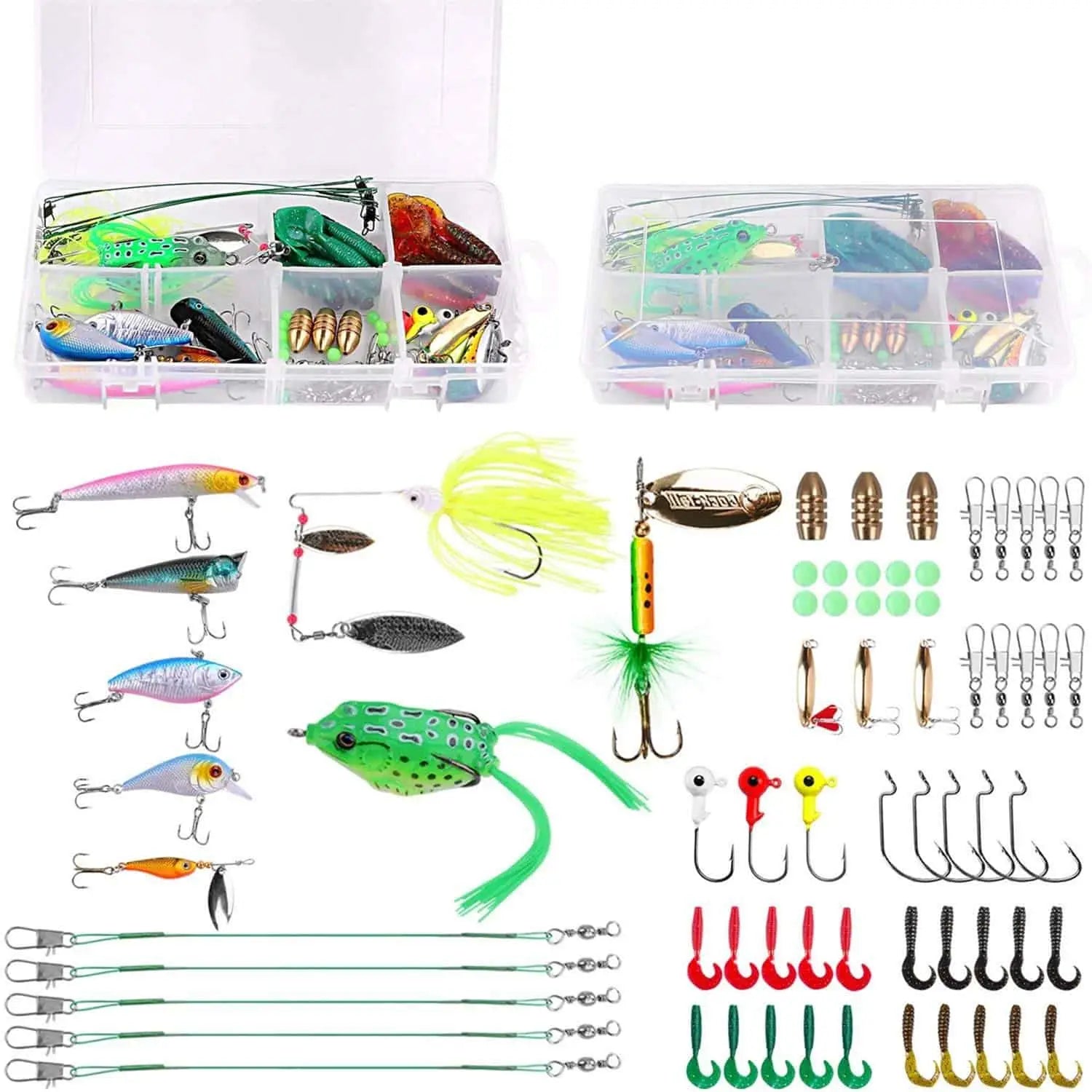 Buy NetAngler Fishing Lures Set Bass Baits Fishing Tackle - Including Top  Water Lures Spoons Spinners Plugs Worms Jigs Tackle Box and More Fishing  Gear Accessories - for Saltwater Freshwater Online at desertcartZambia