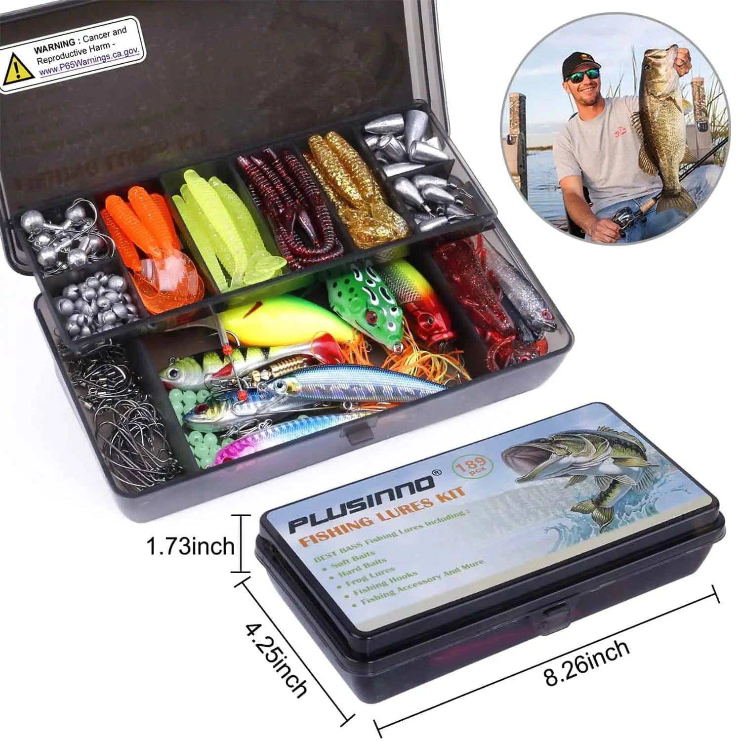 Fishing Lure Tackle, Hard and Not Easy to Deform Fishing Lures Kit