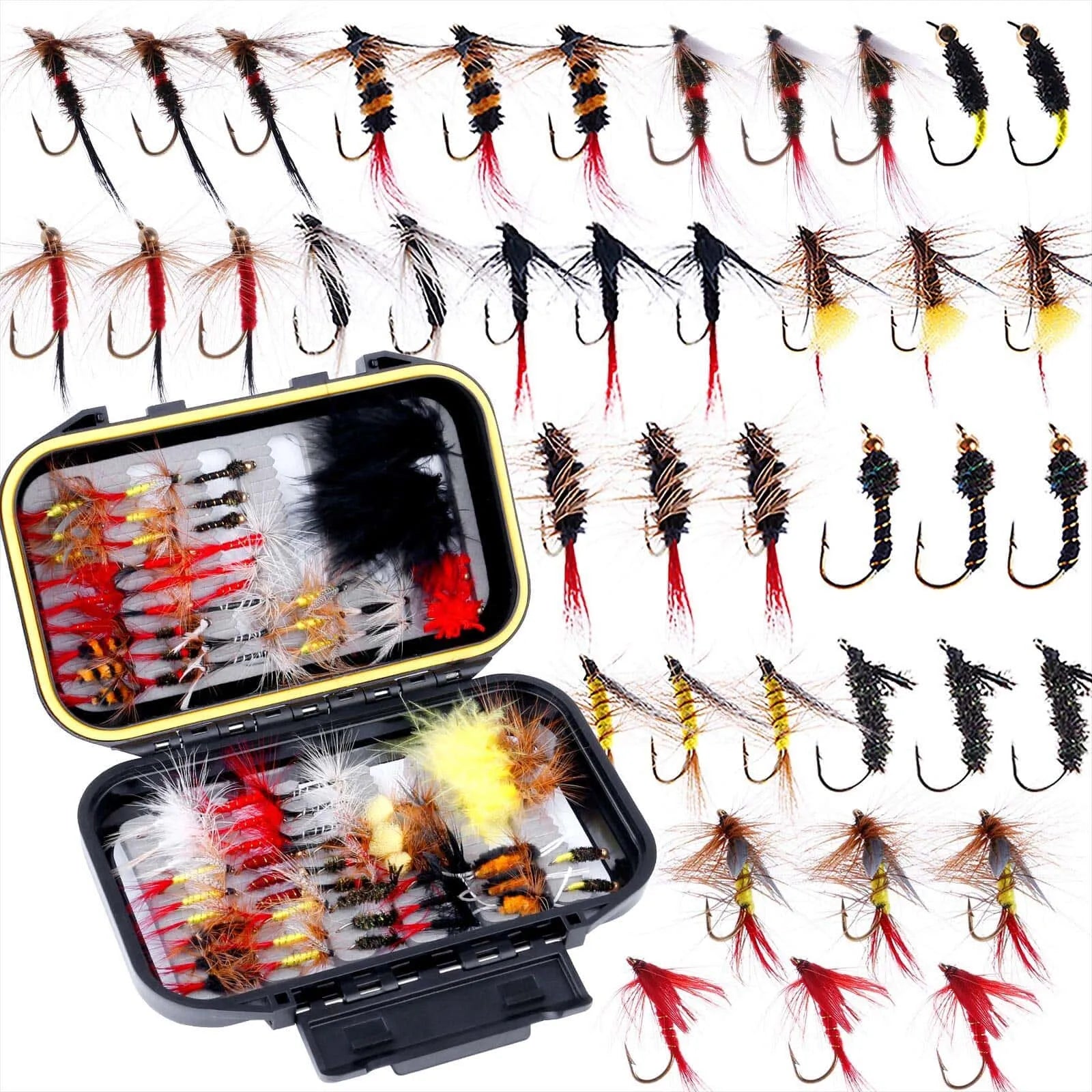 PLUSINNO 189pcs Fishing Accessories Kit, Fishing Tackle Box with Tackle  Included, Fishing Hooks, Fishing Weights, Spinner
