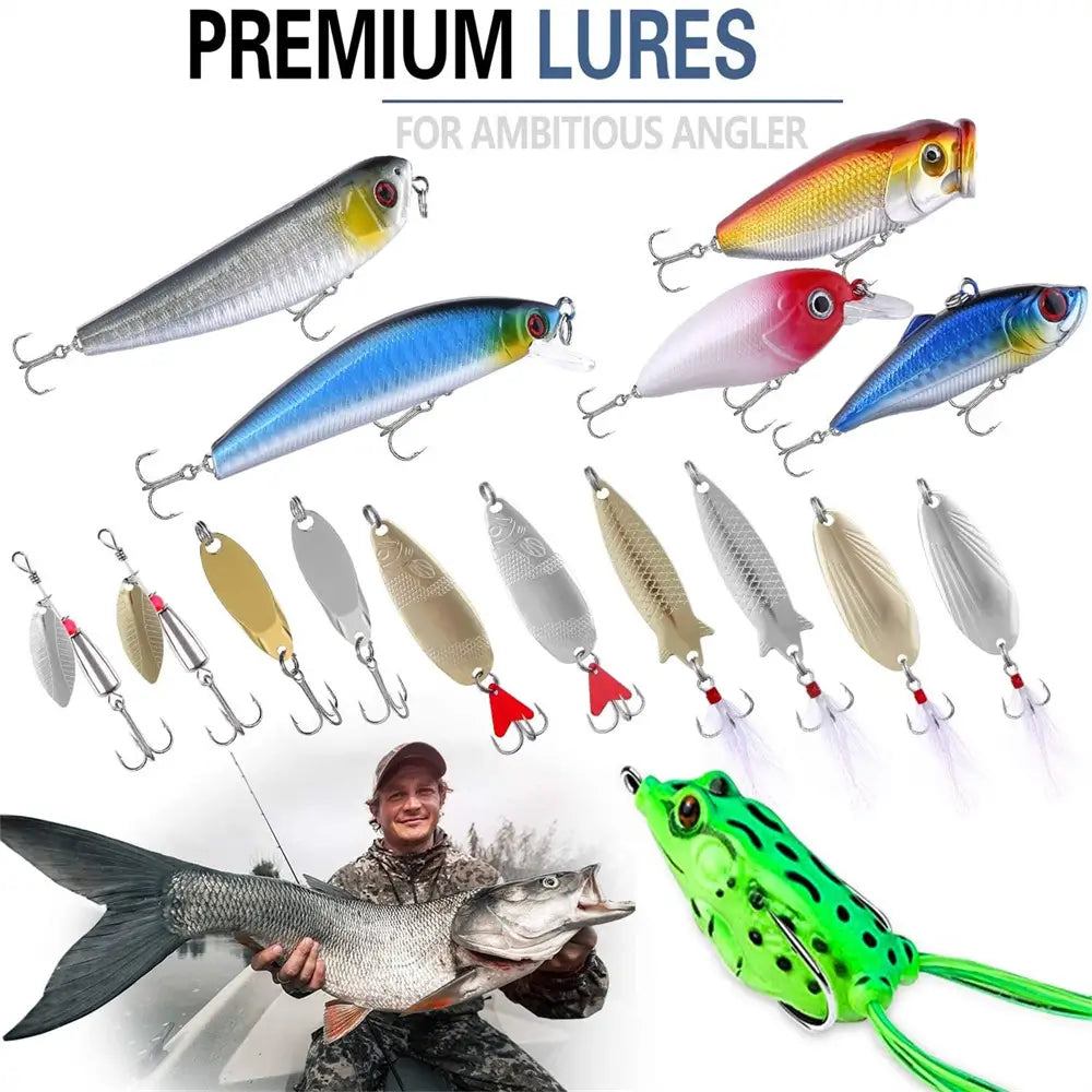 Buy PLUSINNO Fishing Lures Baits Tackle Including Crankbaits, Spinnerbaits,  Plastic Worms, Jigs, Topwater Lures , Tackle Box and More Fishing Gear  Lures Kit Set, 102/67/27Pcs Fishing Lure Tackle Online at desertcartZimbabwe