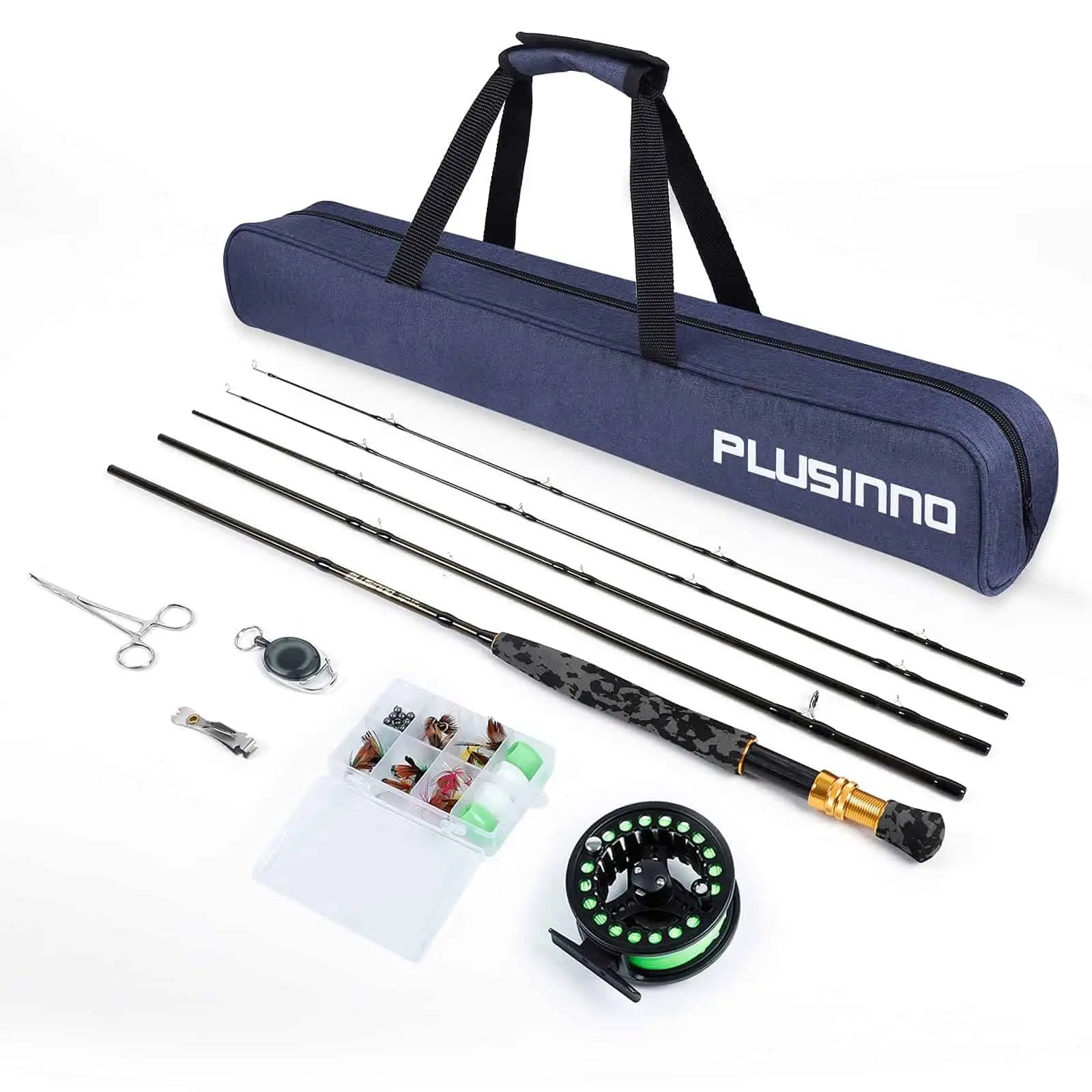 Carbon Fiber Fishing Pole Fishing Rod And Reel Combo Starter Kit