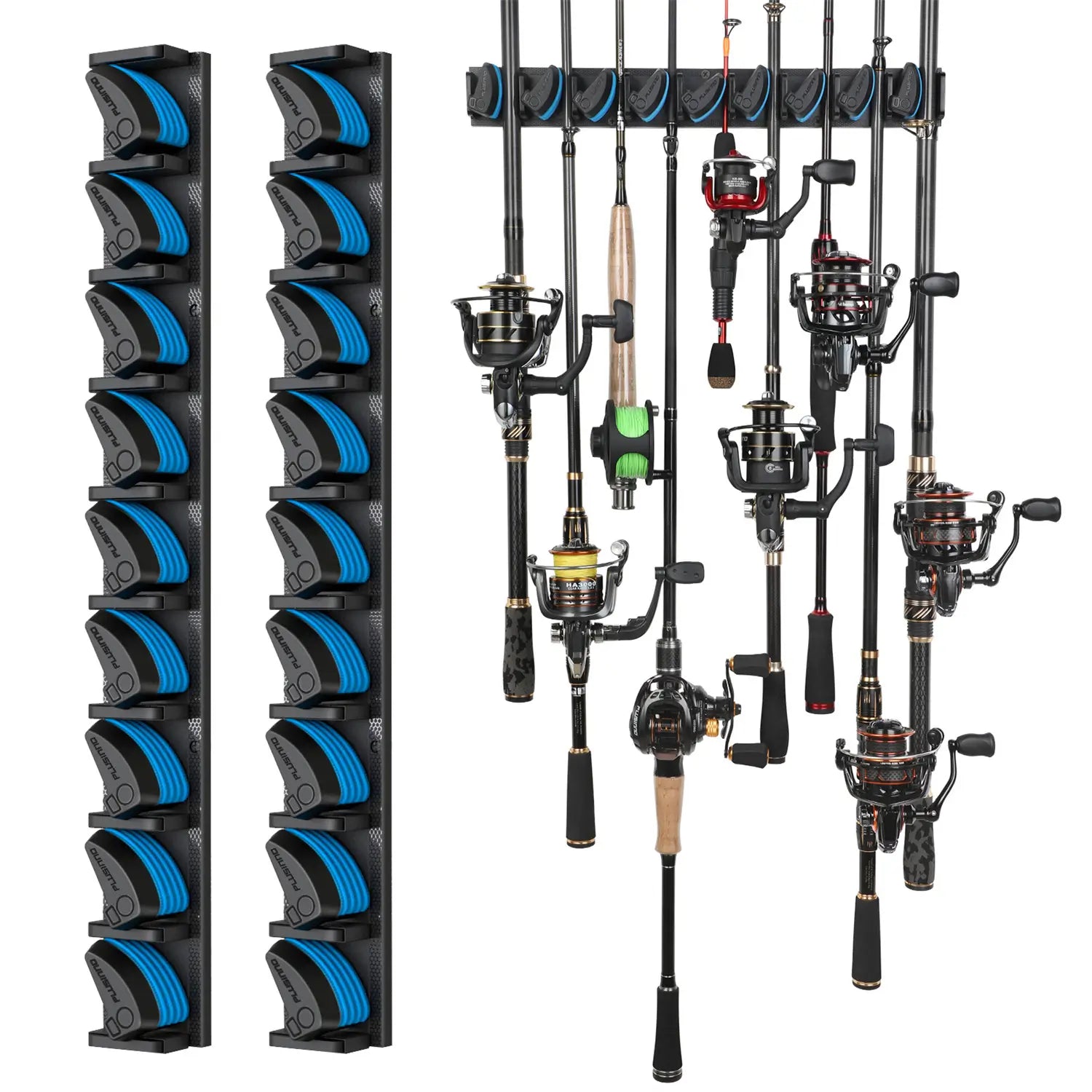Fishing Rod Rack Wall Or Ceiling Mount Storage Pole Reel Holder Garage or  Boat