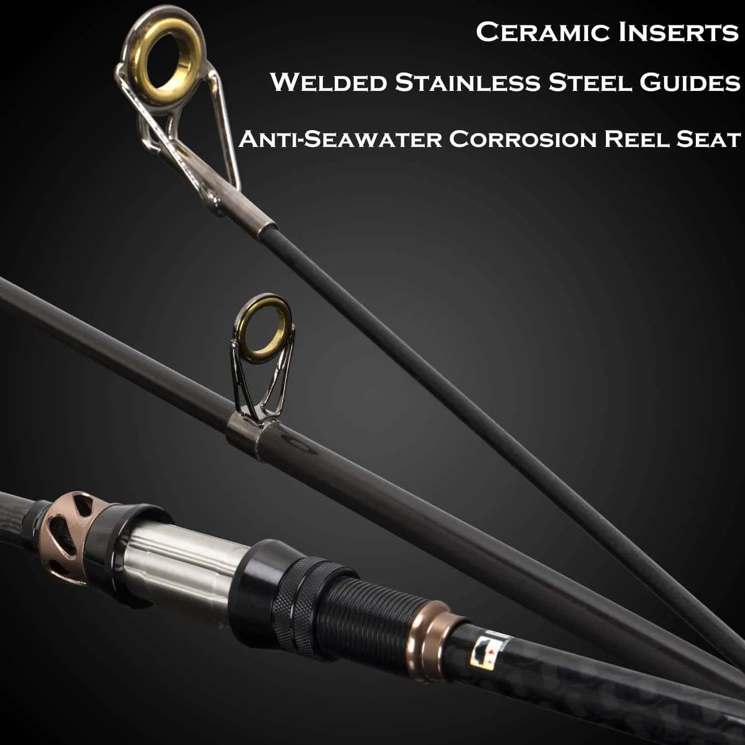 PLUSINNO Fishing Rod and Reel Combos,Bronze Warrior Toray 24-Ton Carbon  Matrix VII Telescopic Fishing Rod Pole Fishing Gear