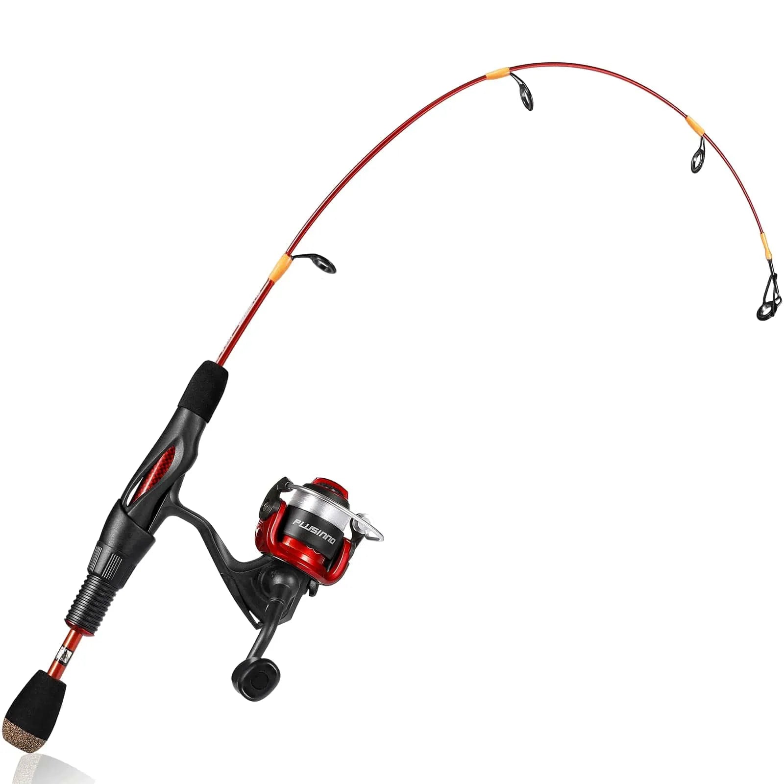 Tboline Ice Winter Fishing Rod with Reel Combo Outdoor Feeder Fishing Pole Wheel Set (Pole+Wheel), adult Unisex, Other