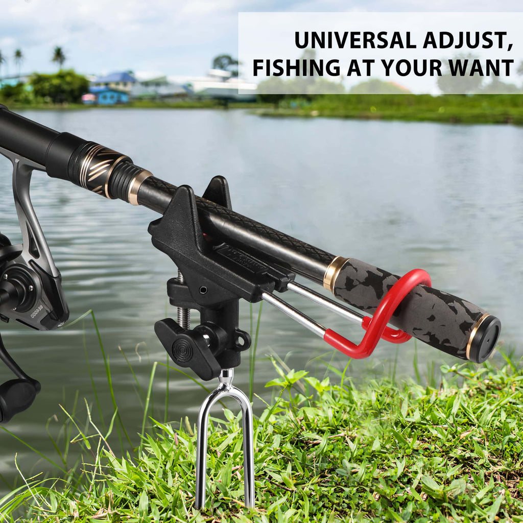 Portable Ice Fishing Rod Holder Double-Head Adjustable Angle Metal Folding  Rod Holder Anti-Slip Fish Pole Holder Fishing Tools