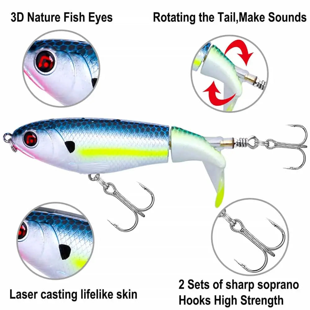 PLUSINNO 4Pcs Fish Hard Lure Fishing Tackle Kits – Plusinno